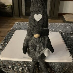 Gray Gnome Plush with Heart Accent